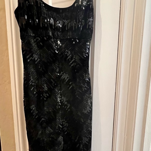 Black Sequin Diane Von Furstenberg Dress - Picture 3 of 9